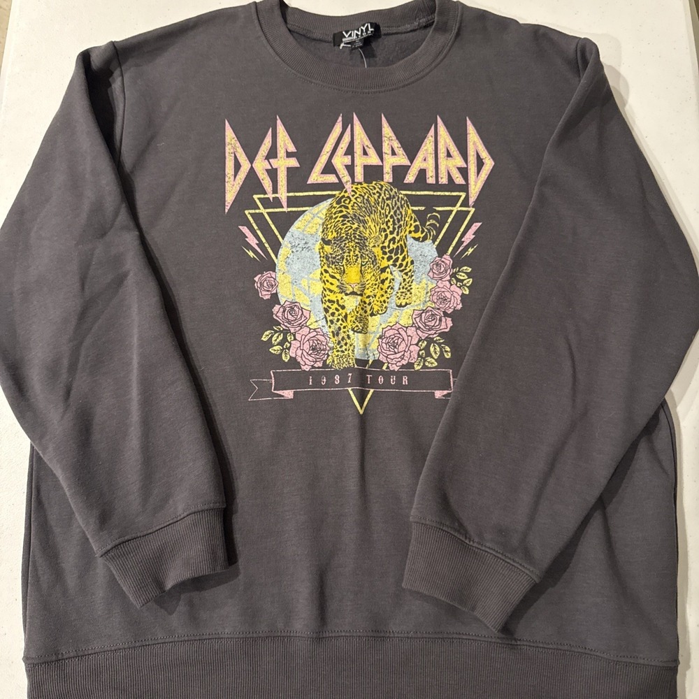 Def Leppard 1987 Tour Sweatshirt Sz Extra Large Unisex Softest  Vinyl Icons NWOT